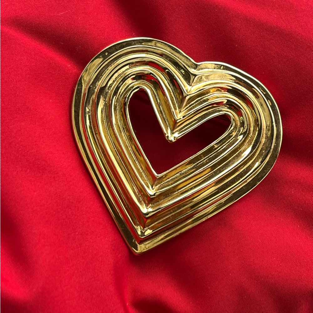 St. John Gold Heart Brooch